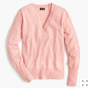 J.Crew Cashmere Pink V Neck Classic Sz S